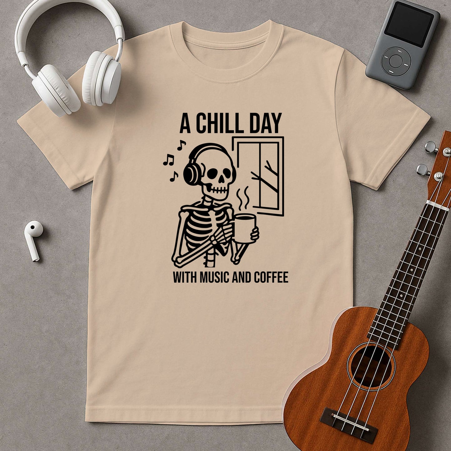 A Chill Day With Music And Coffee