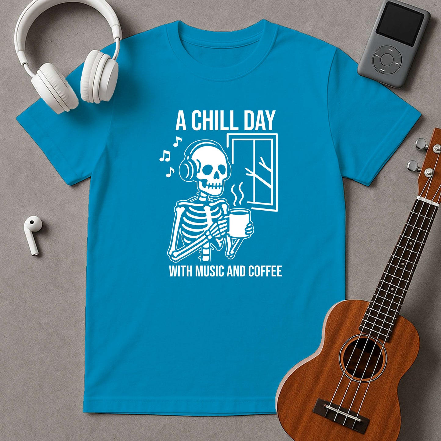 A Chill Day With Music And Coffee