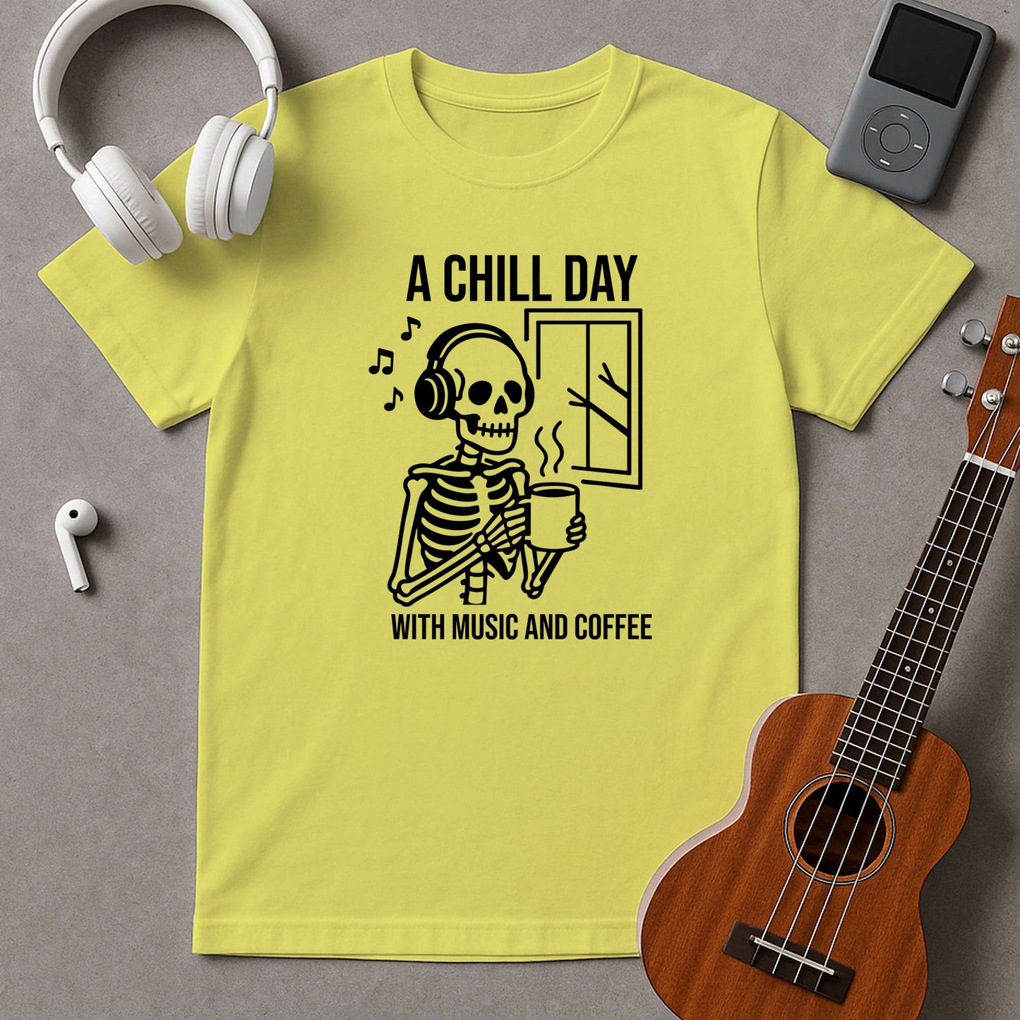 A Chill Day With Music And Coffee