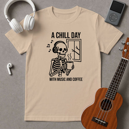 A Chill Day With Music And Coffee