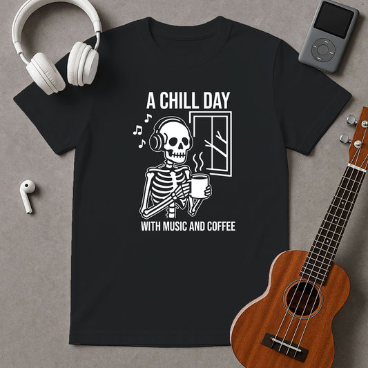 A Chill Day With Music And Coffee