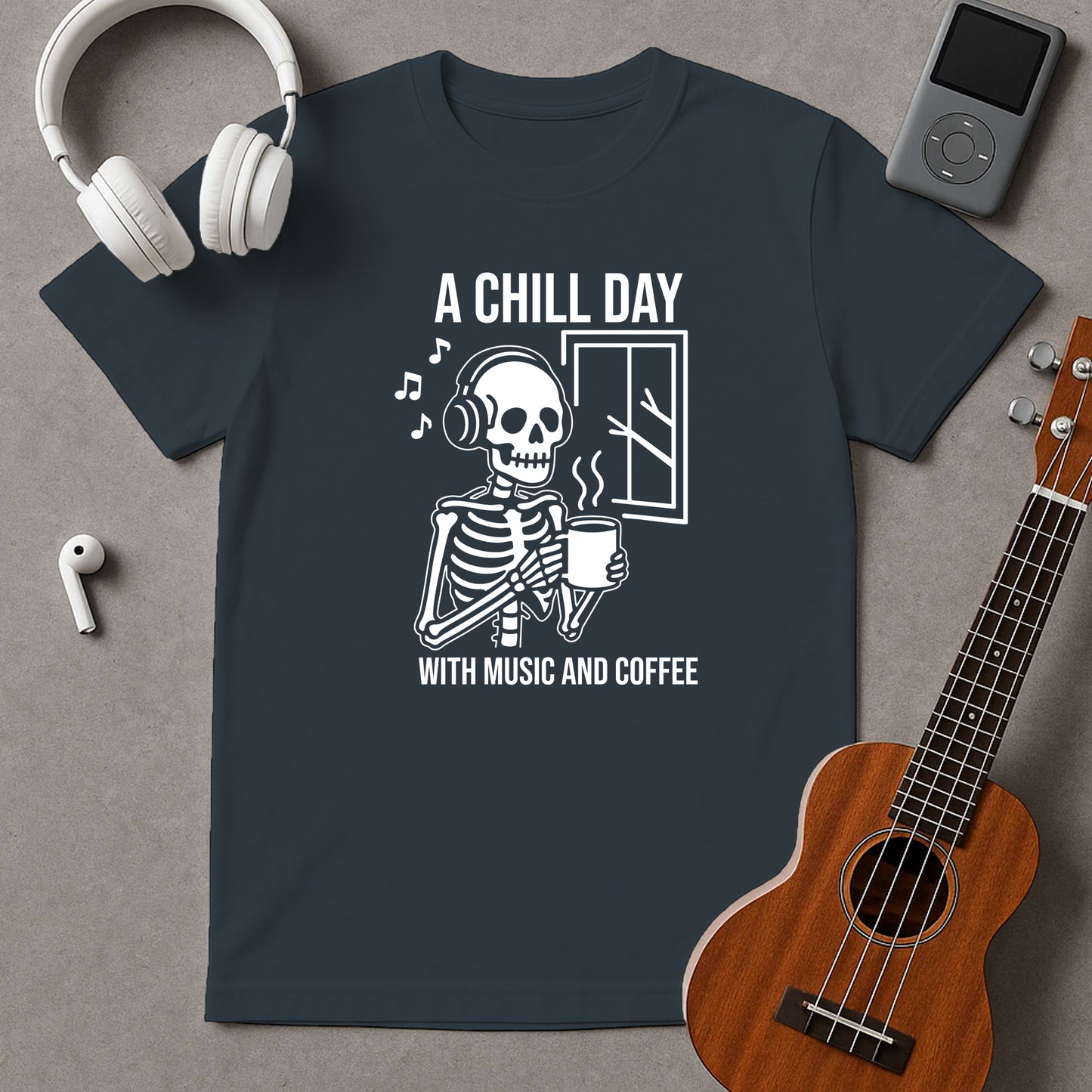 A Chill Day With Music And Coffee