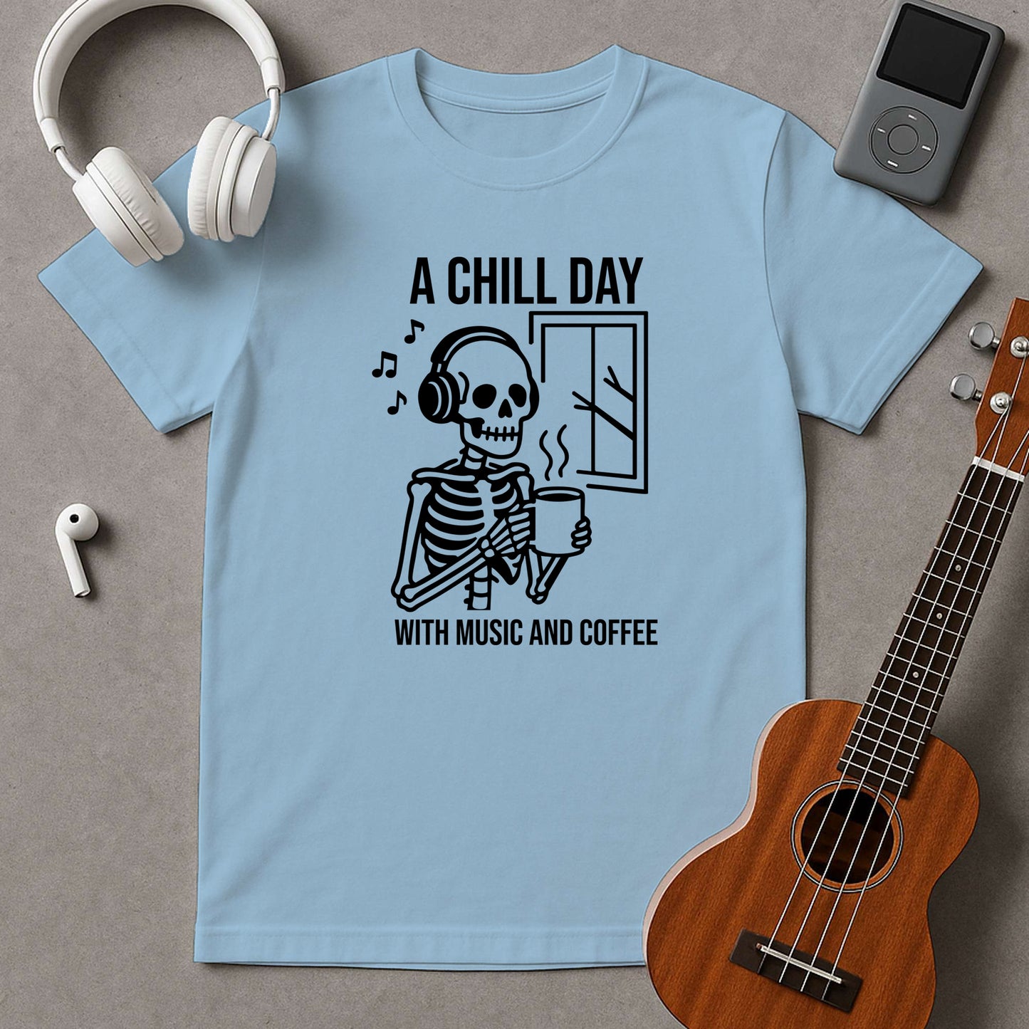A Chill Day With Music And Coffee