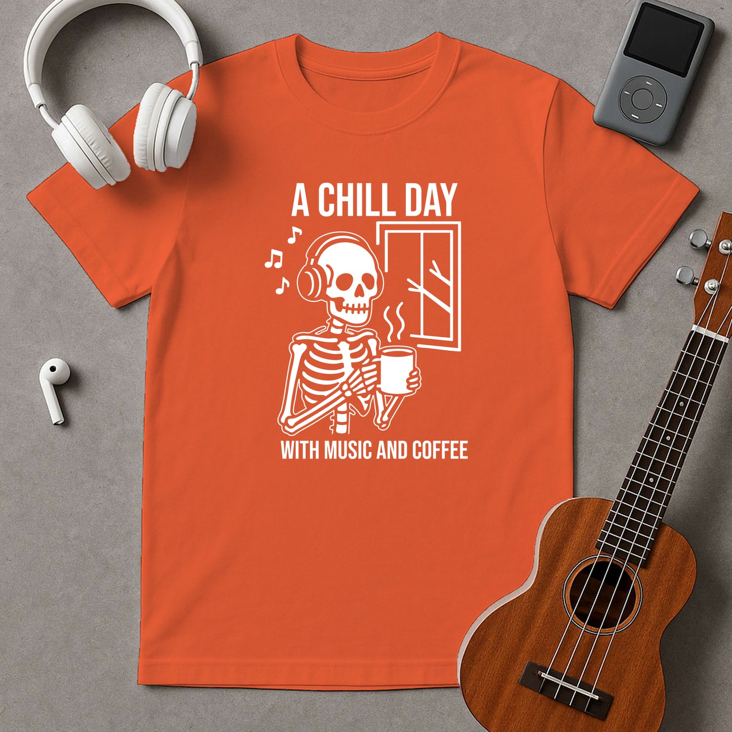 A Chill Day With Music And Coffee