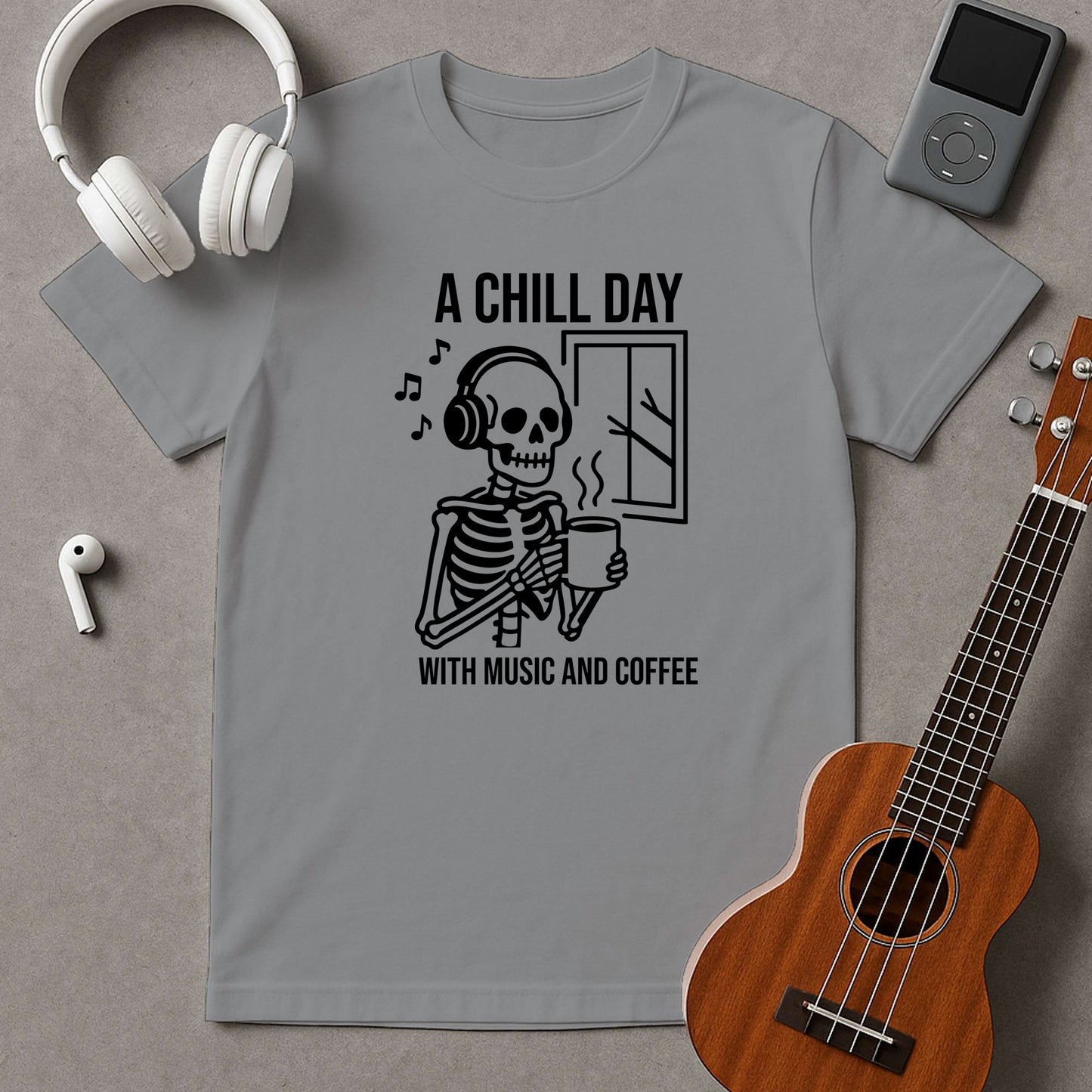 A Chill Day With Music And Coffee