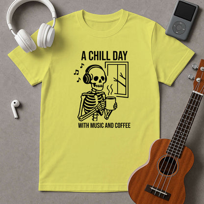 A Chill Day With Music And Coffee